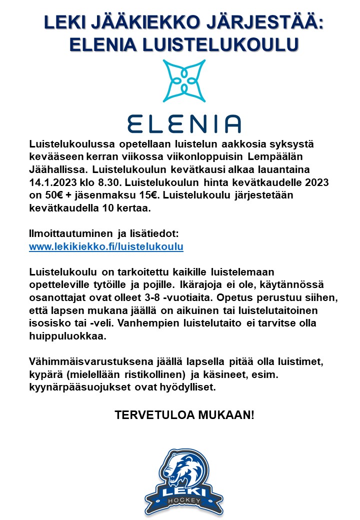 Luistelukoulumainos kevät23